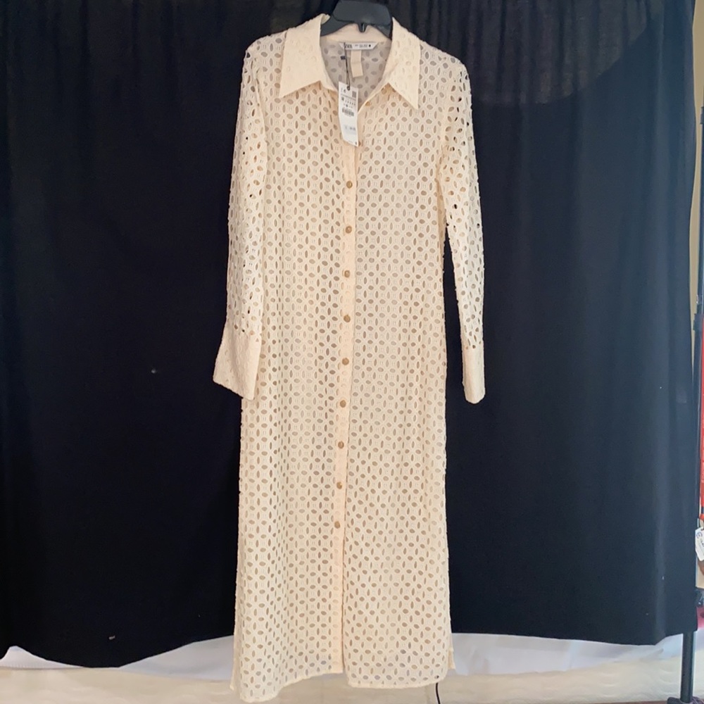 Zara embroidered dress